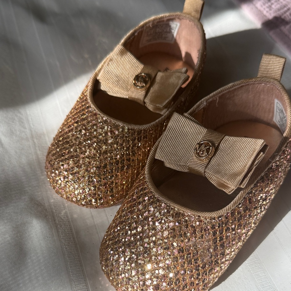 MICHAEL Michael Kors Sparkling Gold Kids Dress Shoes